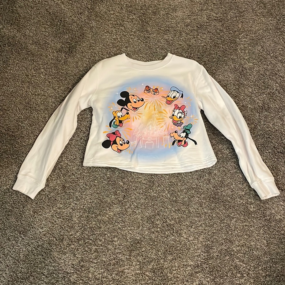 Shop Disney Character Cropped Sweatshirt. Crewneck sweatshirt. Medium. EUC.